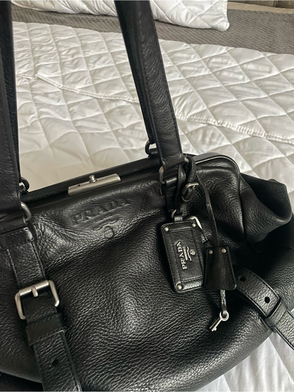 Prada Vintage Clasp Shoulder Bag - Picture 3 of 13
